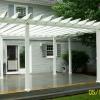 Custom Pergola installed on wood deck